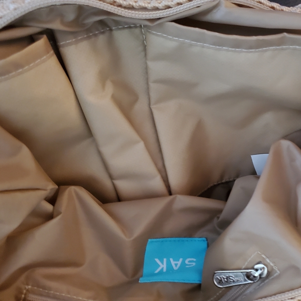 The Sak Crochet Hobo Bag in Beige - Picture 4 of 10